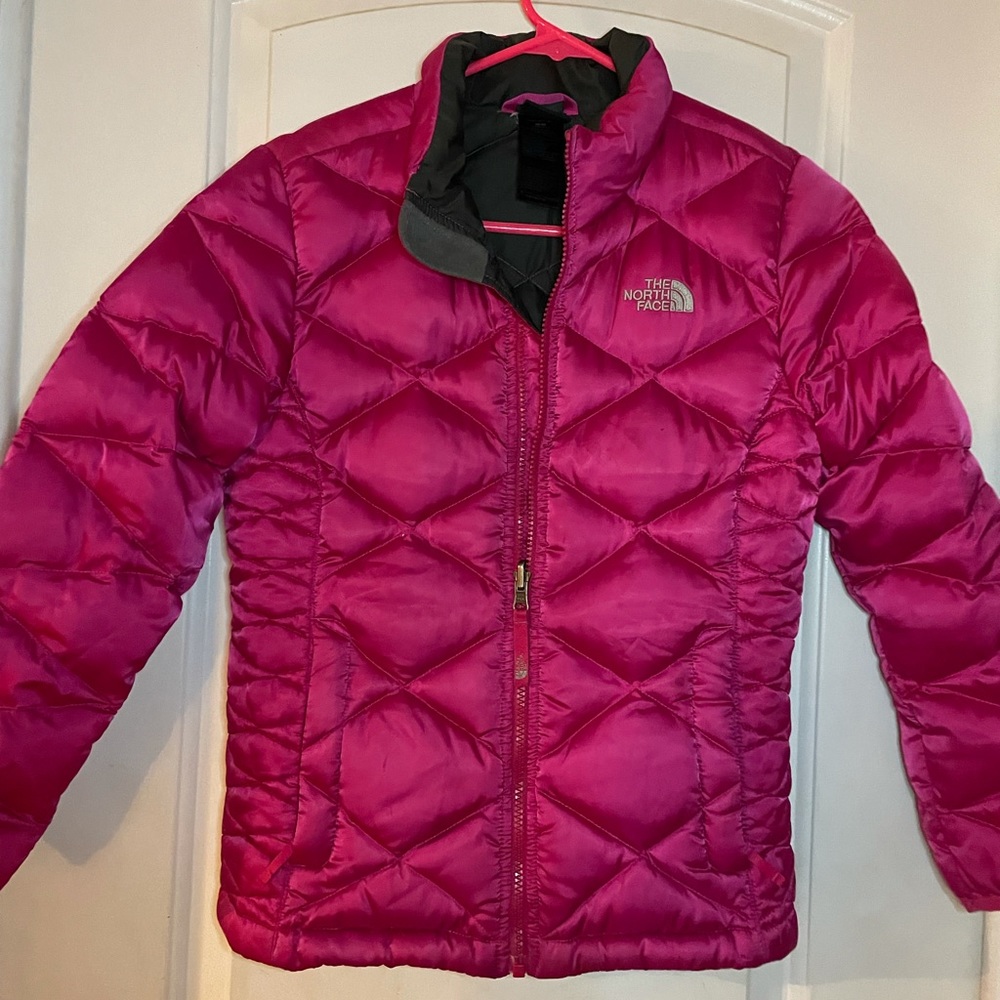 North Face Girls Down Pink Puffer coat